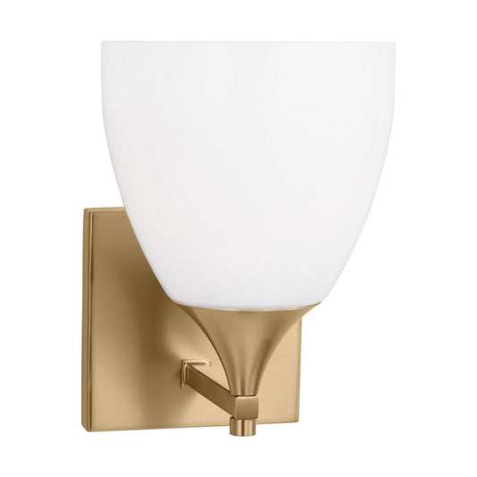 Toffino One Light Wall Sconce in Satin Brass