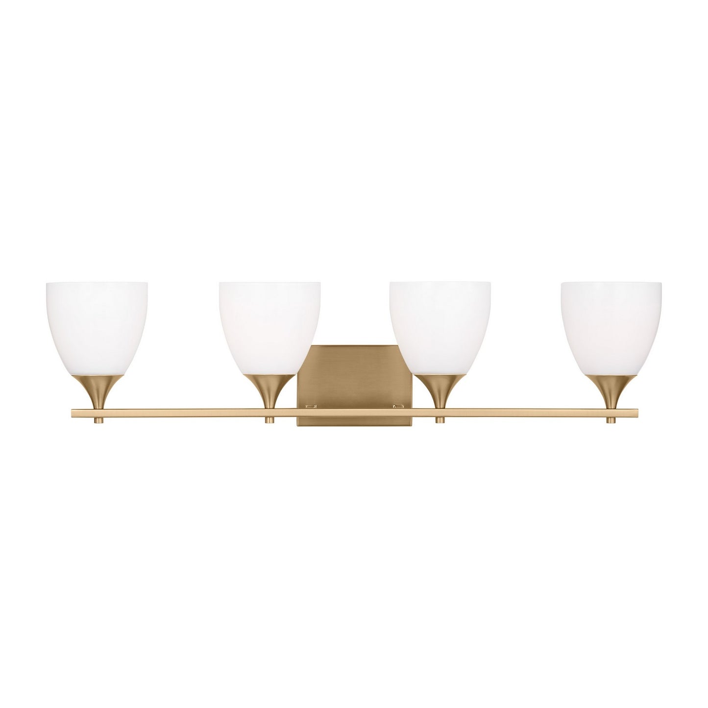 Toffino Four Light Bath in Satin Brass