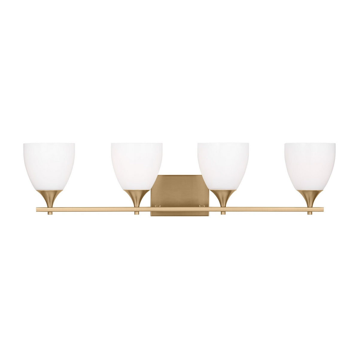 Toffino Four Light Bath in Satin Brass