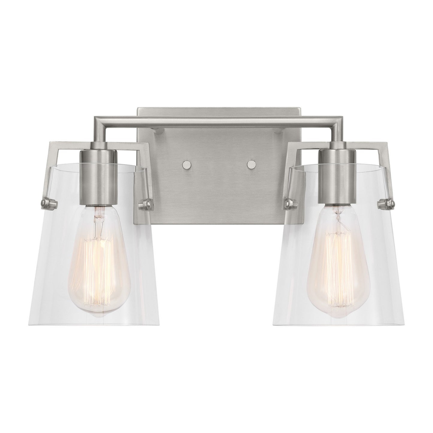 Crofton Two Light Bath in Brushed Steel