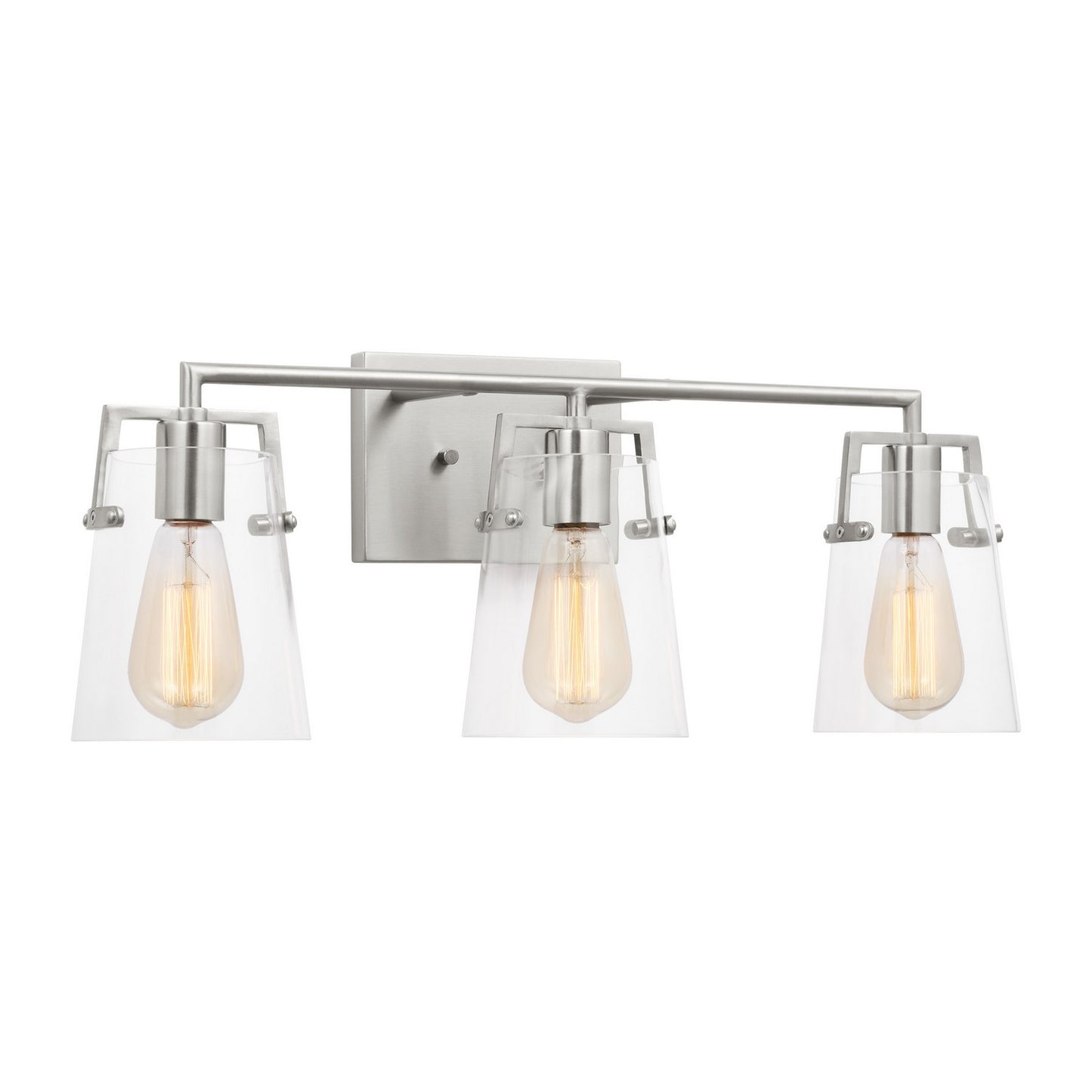 Crofton Three Light Bath in Brushed Steel