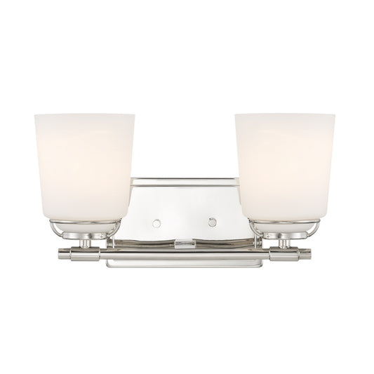 Stella Two Light Vanity in Polished Nickel