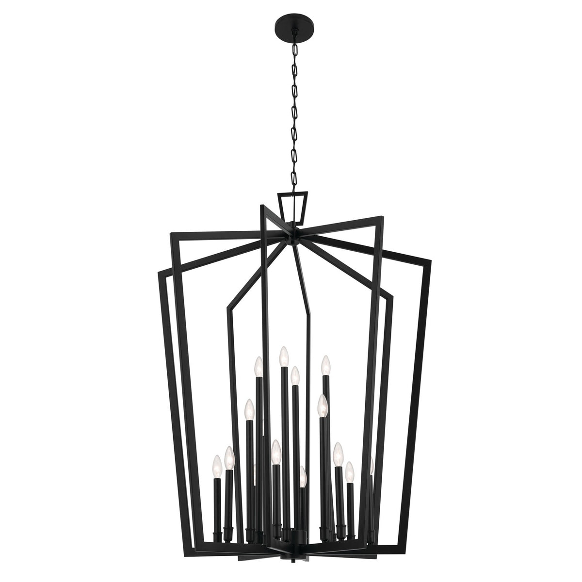 Abbotswell 16 Light Foyer Pendant in Black