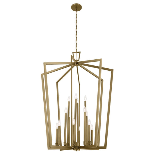 Abbotswell 16 Light Foyer Pendant in Natural Brass