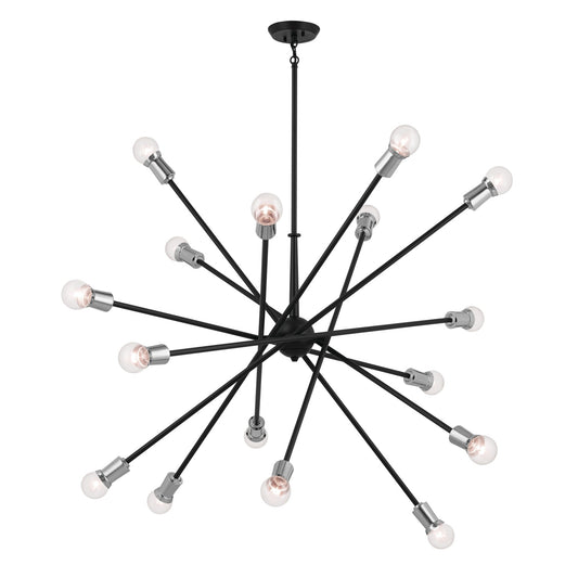 Armstrong 16 Light Chandelier in Black