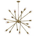 Armstrong 16 Light Chandelier in Natural Brass