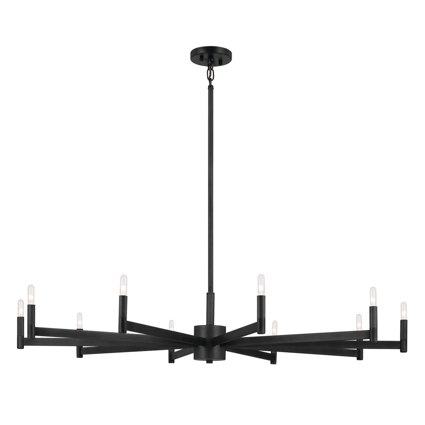 Erzo Ten Light Chandelier in Black