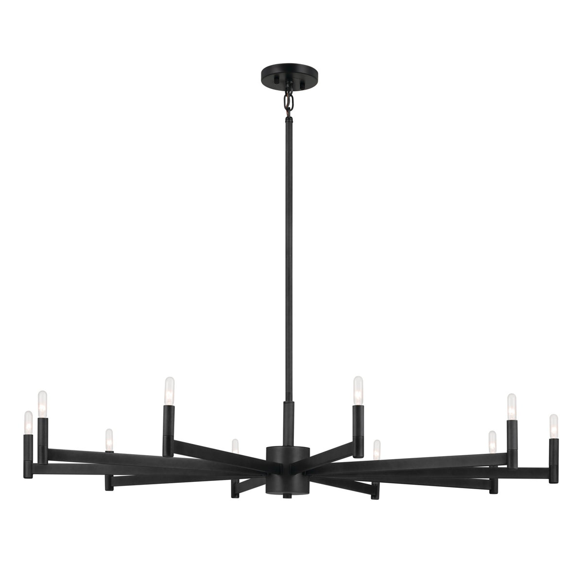 Erzo Ten Light Chandelier in Black