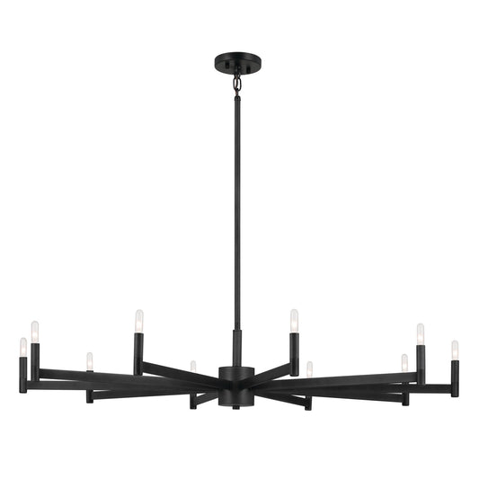 Erzo Ten Light Chandelier in Black
