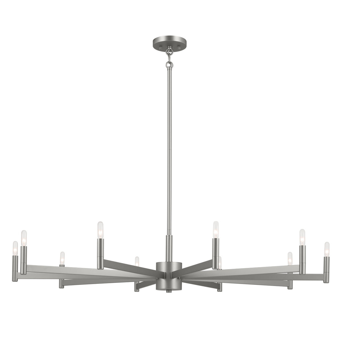 Erzo Ten Light Chandelier in Satin Nickel
