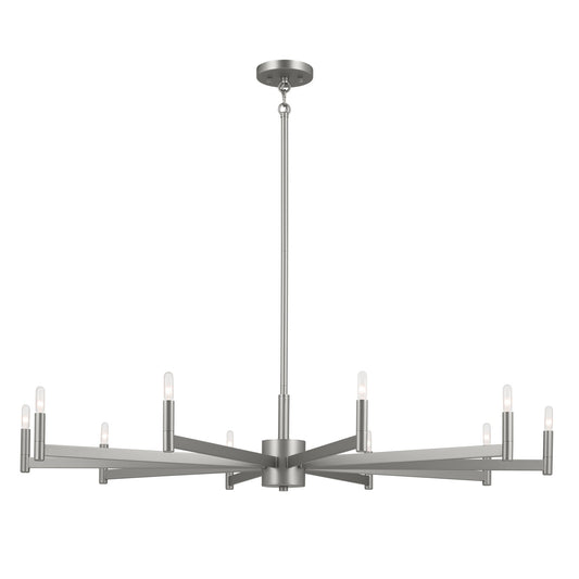 Erzo Ten Light Chandelier in Satin Nickel
