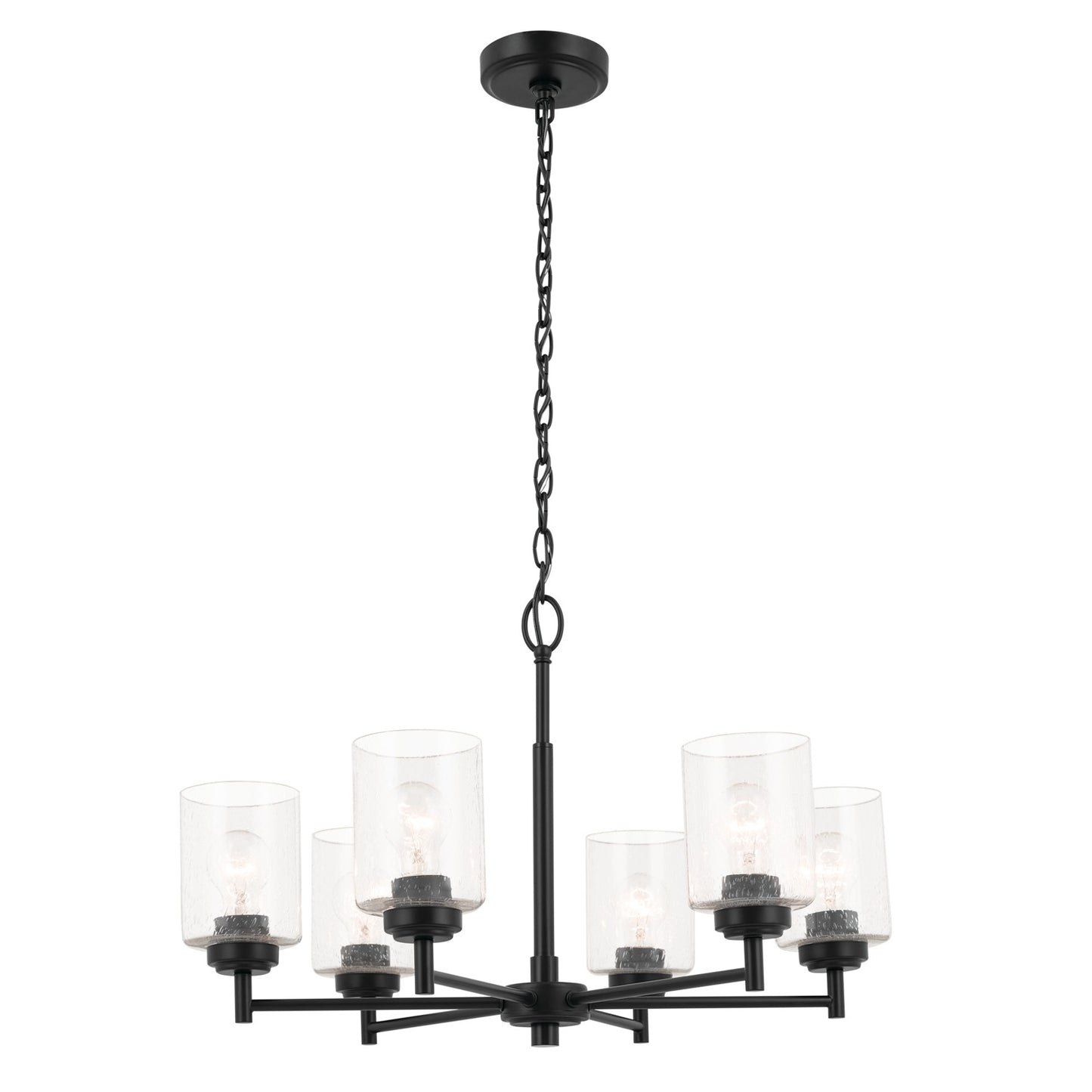 Winslow Six Light Chandelier in Black