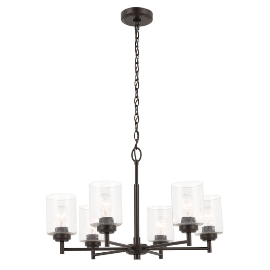 Winslow Six Light Chandelier in Bronze