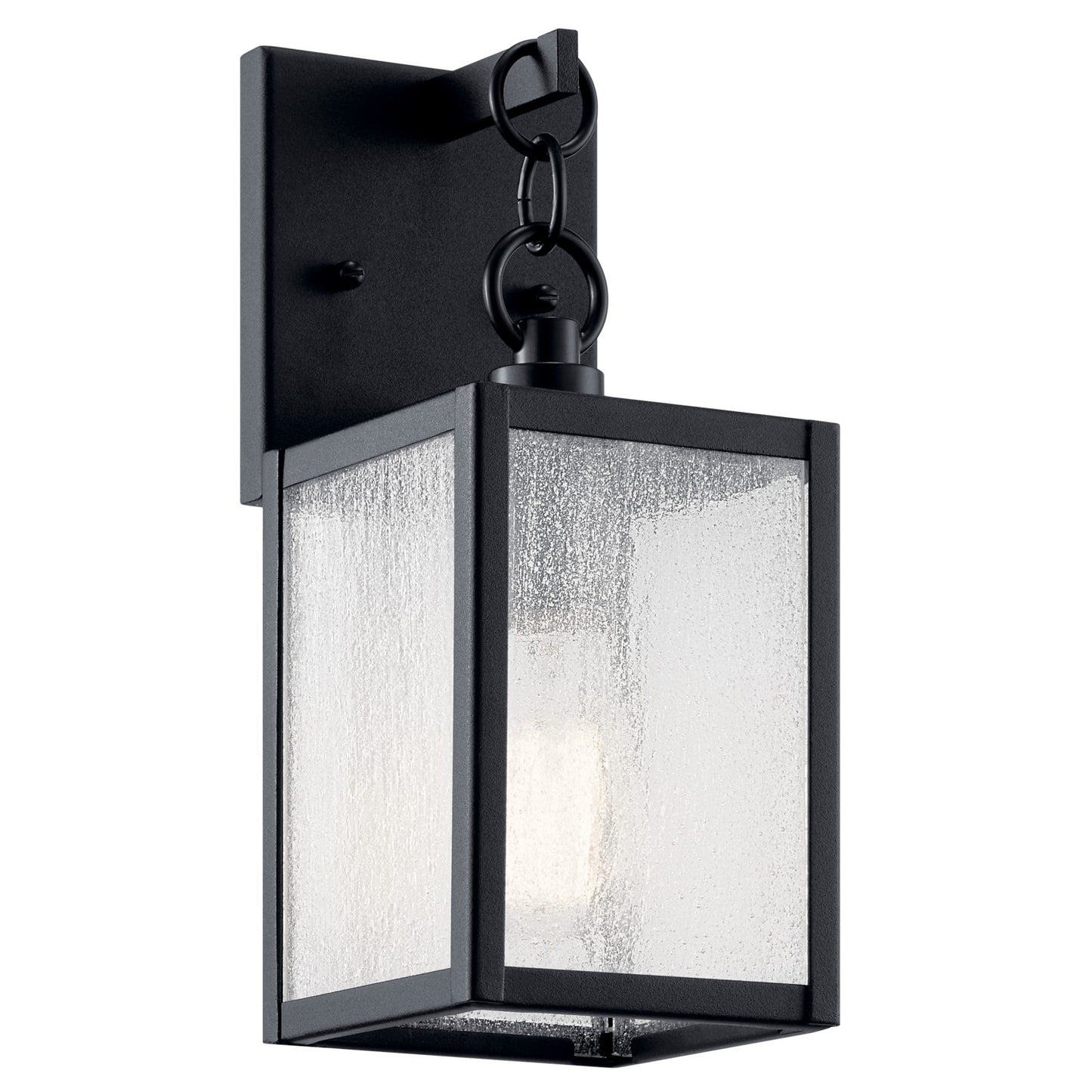 Lahden One Light Outdoor Wall Mount in Black