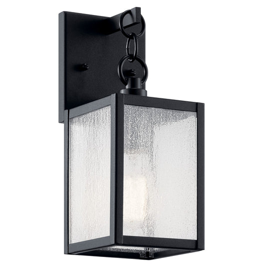 Lahden One Light Outdoor Wall Mount in Black
