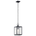 Lahden One Light Outdoor Pendant / Semi Flush in Black Textured