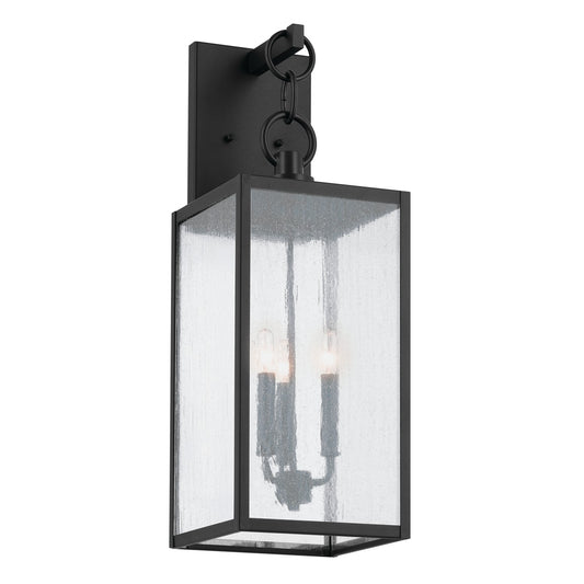 Lahden Three Light Outdoor Wall Mount in Black