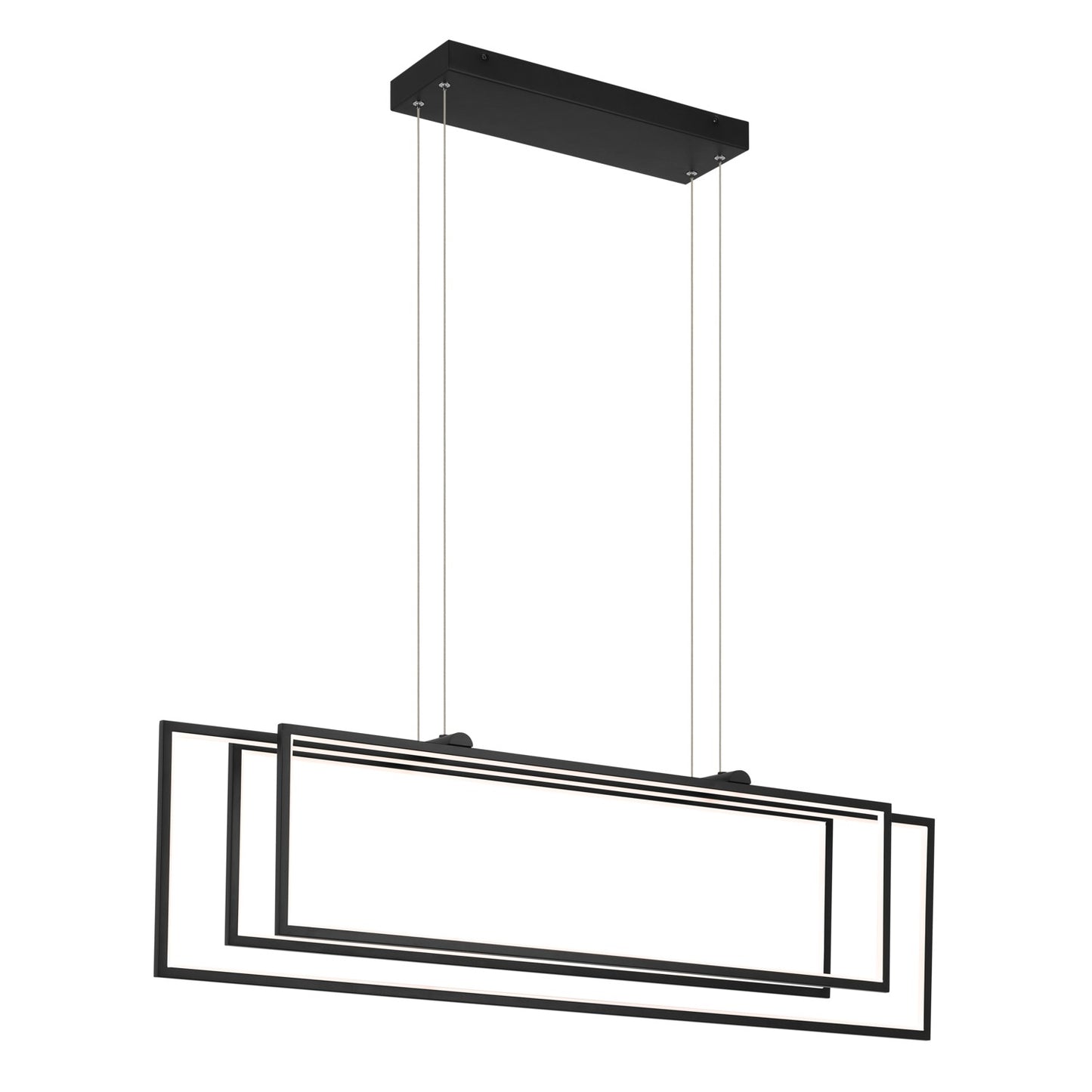 Jestin LED Linear Chandelier in Matte Black