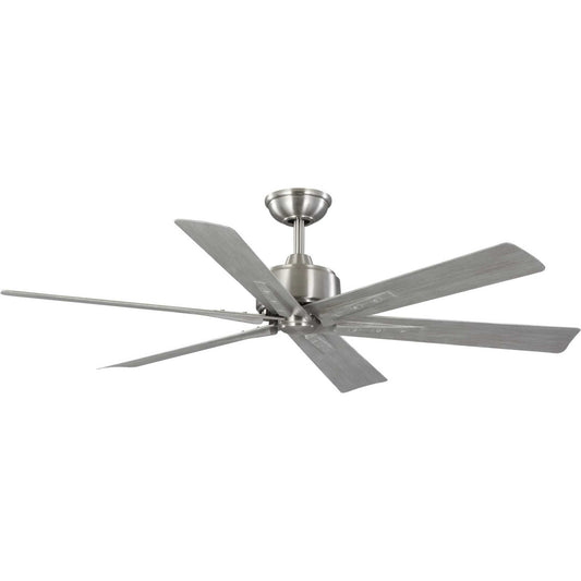 Progress Lighting - P250100-009 - 56" Ceiling Fan - Brazas - Brushed Nickel