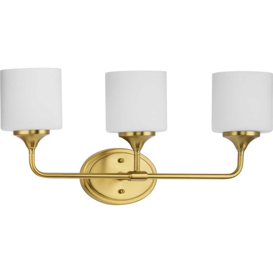 Progress Lighting - P2803-191 - Three Light Bath - Lynzie - Brushed Gold
