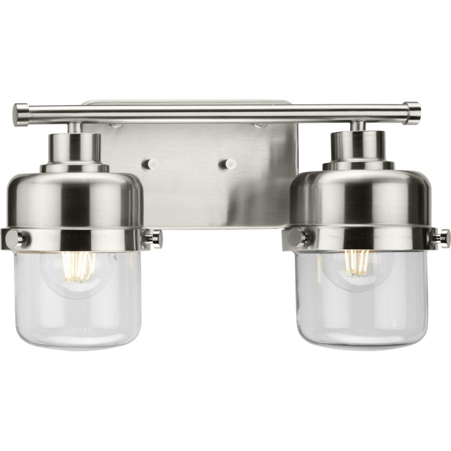 Beckner Two Light Bath in Brushed Nickel