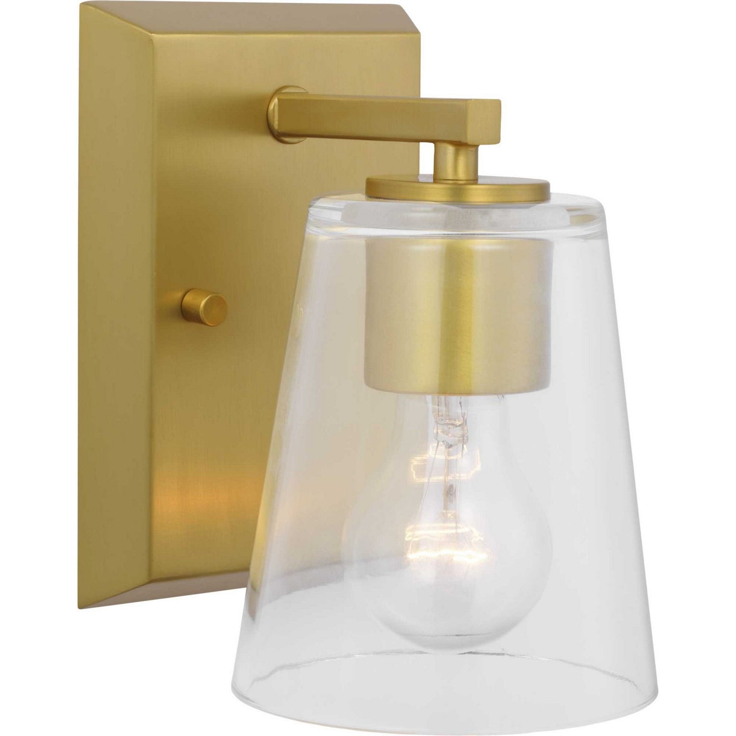 Vertex One Light Bath in Brushed Gold