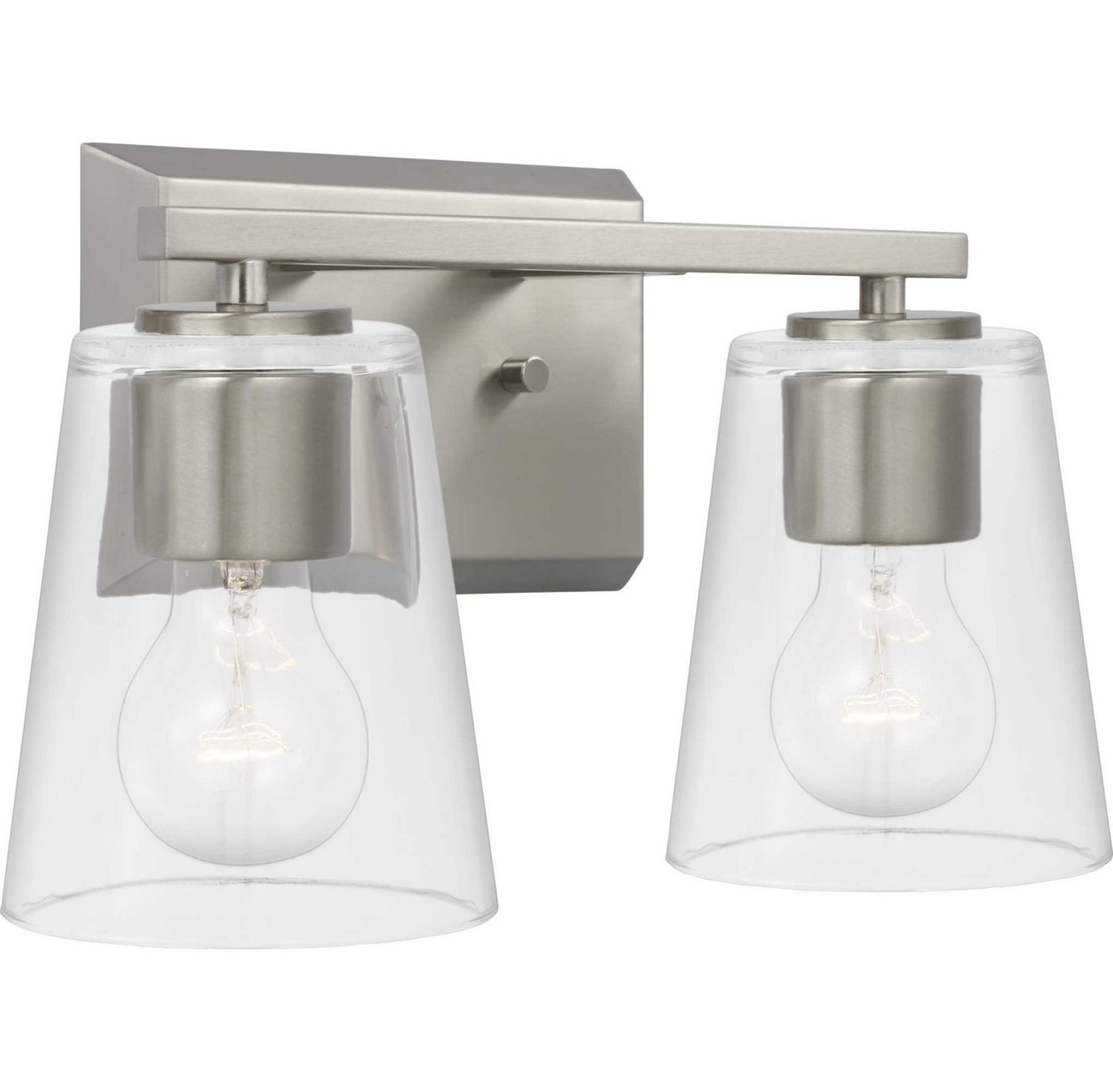 Vertex Two Light Bath in Brushed Nickel