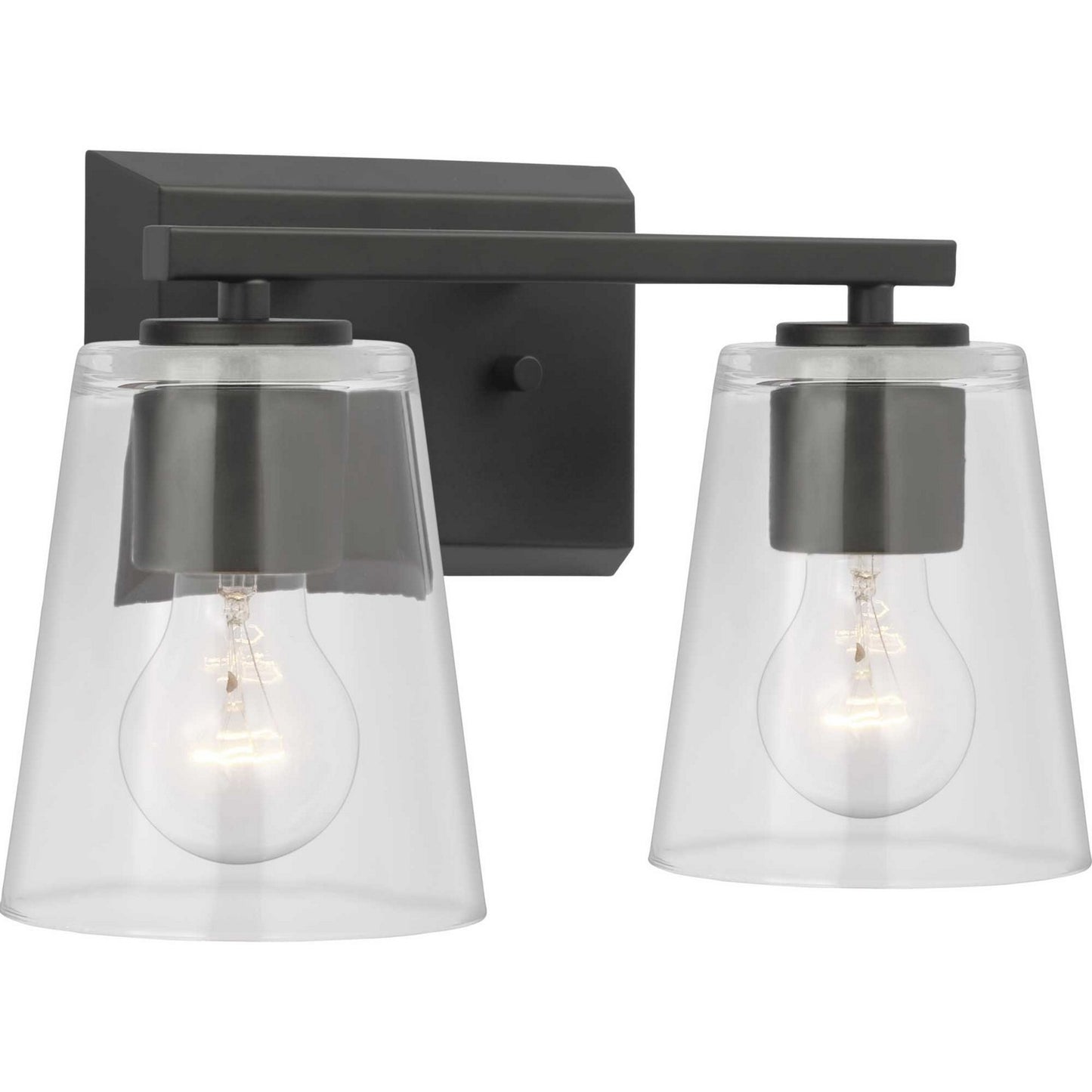 Vertex Two Light Bath in Matte Black