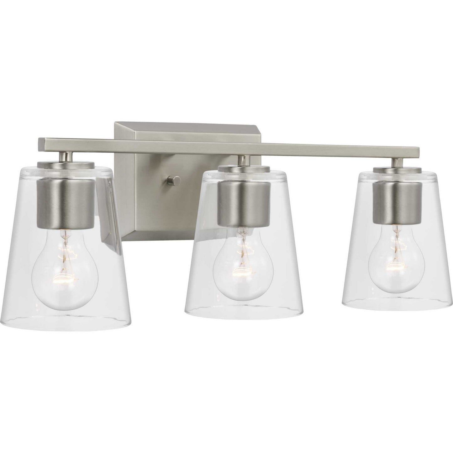 Vertex Three Light Bath in Brushed Nickel
