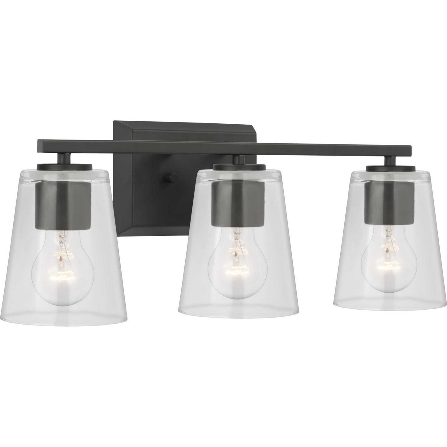 Vertex Three Light Bath in Matte Black
