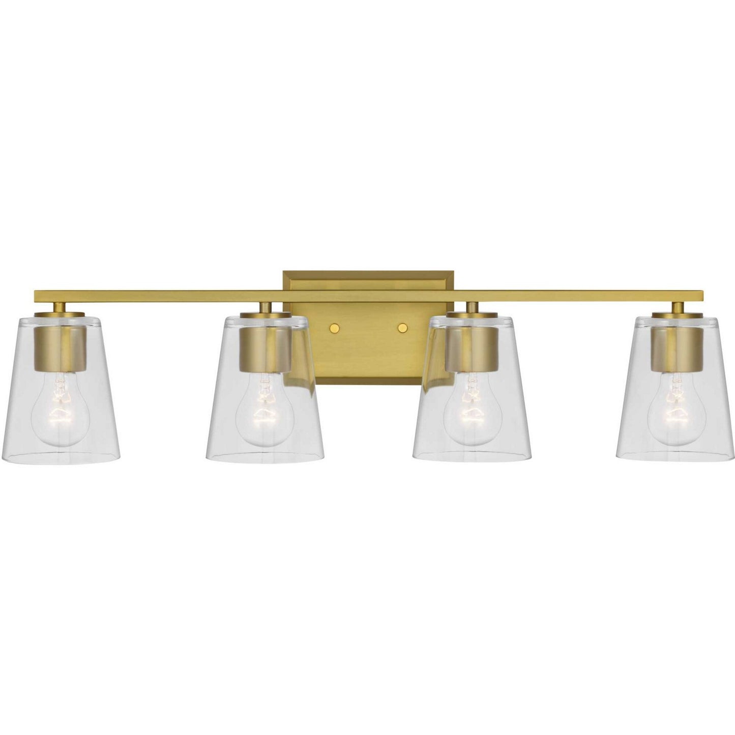 Vertex Four Light Bath in Brushed Gold