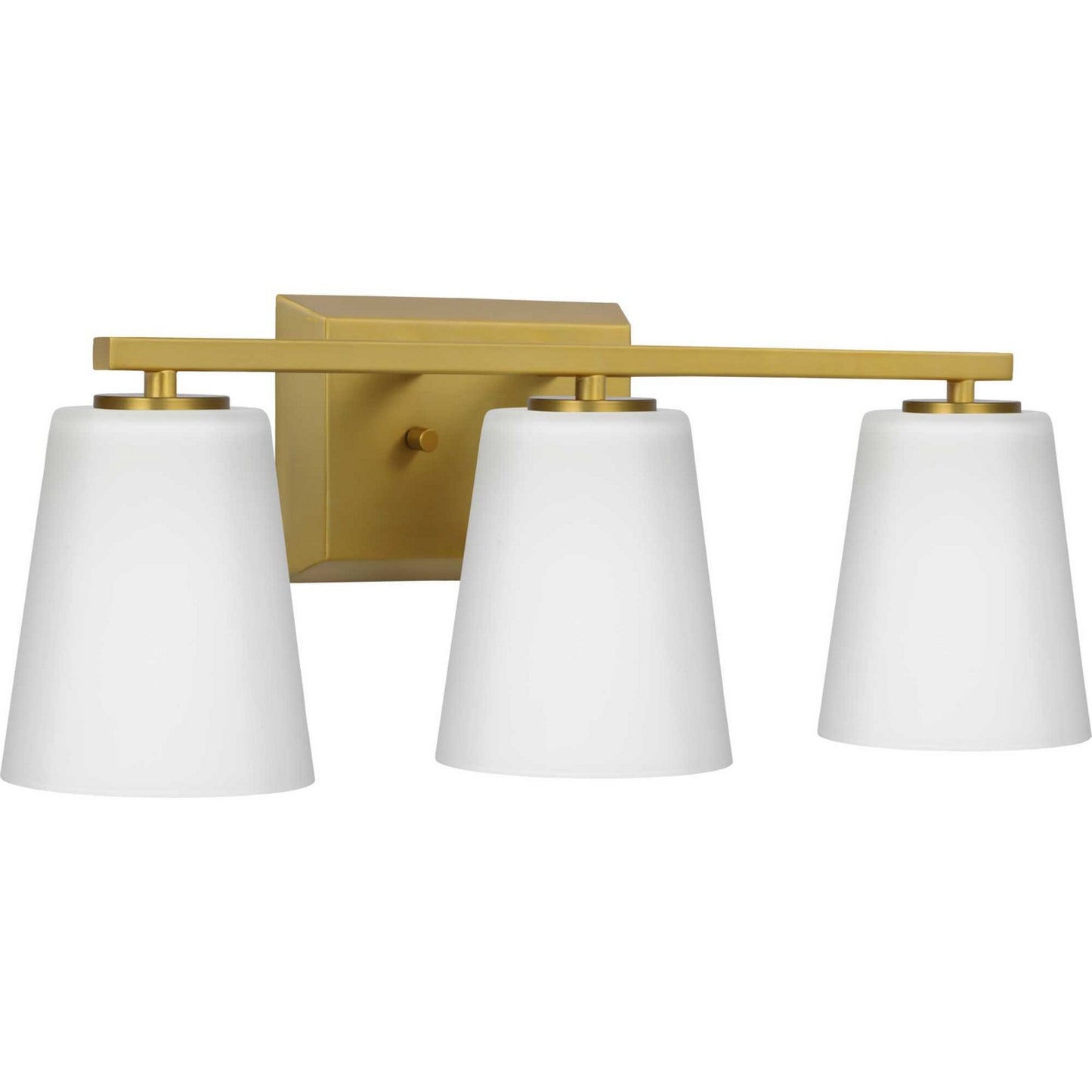 Vertex Three Light Bath in Brushed Gold