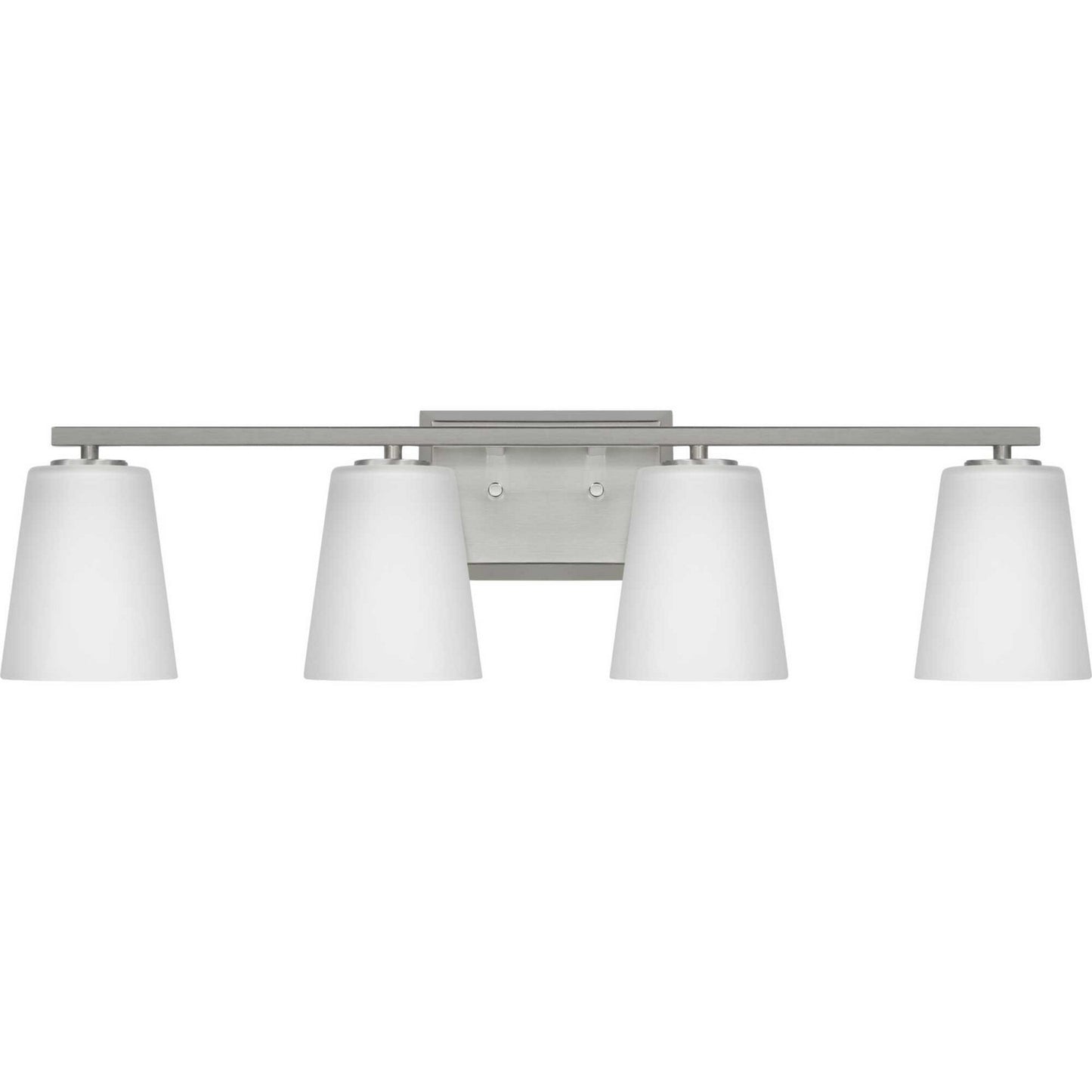 Progress Lighting - P300464-009 - Four Light Bath - Vertex - Brushed Nickel