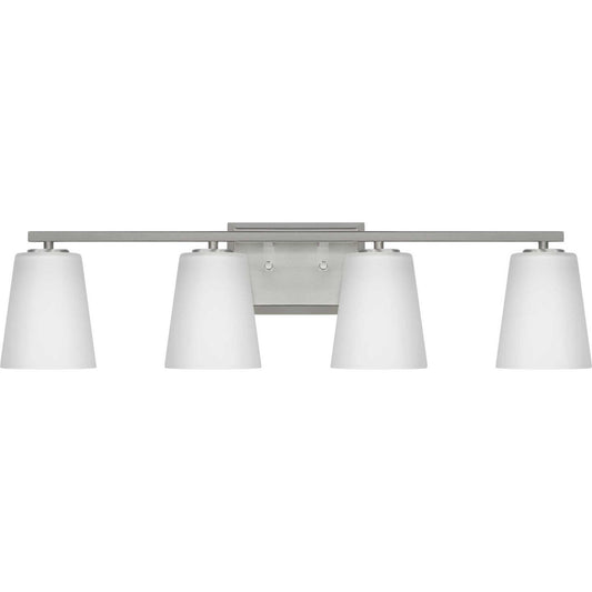 Progress Lighting - P300464-009 - Four Light Bath - Vertex - Brushed Nickel