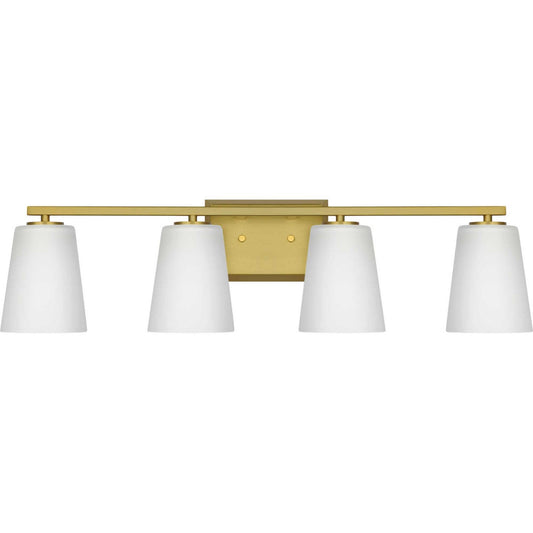 Progress Lighting - P300464-191 - Four Light Bath - Vertex - Brushed Gold