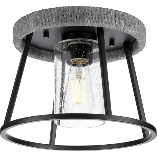 Laramie One Light Flush Mount in Matte Black