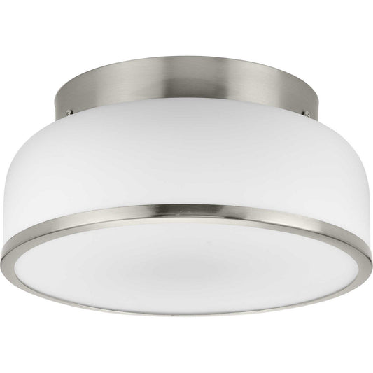 Parkhurst Two Light Flush Mount in Brushed Nickel