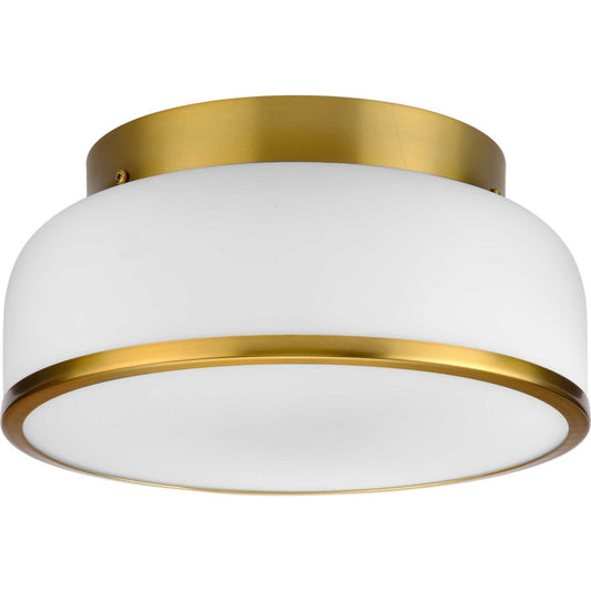 Parkhurst Two Light Flush Mount in Brushed Bronze