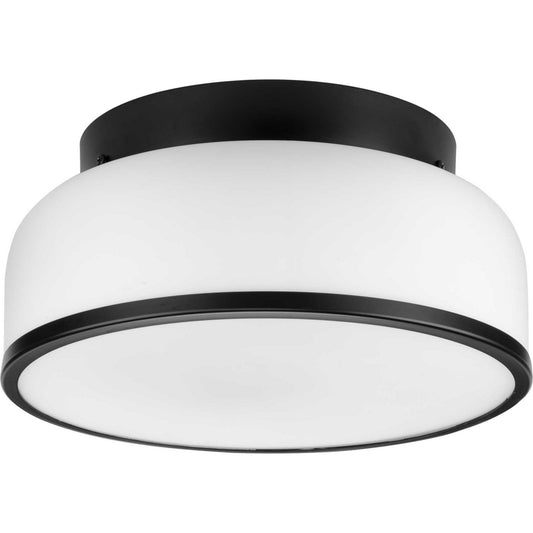 Parkhurst Two Light Flush Mount in Matte Black