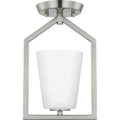 Progress Lighting - P350259-009 - One Light Semi Flush Mount - Vertex - Brushed Nickel