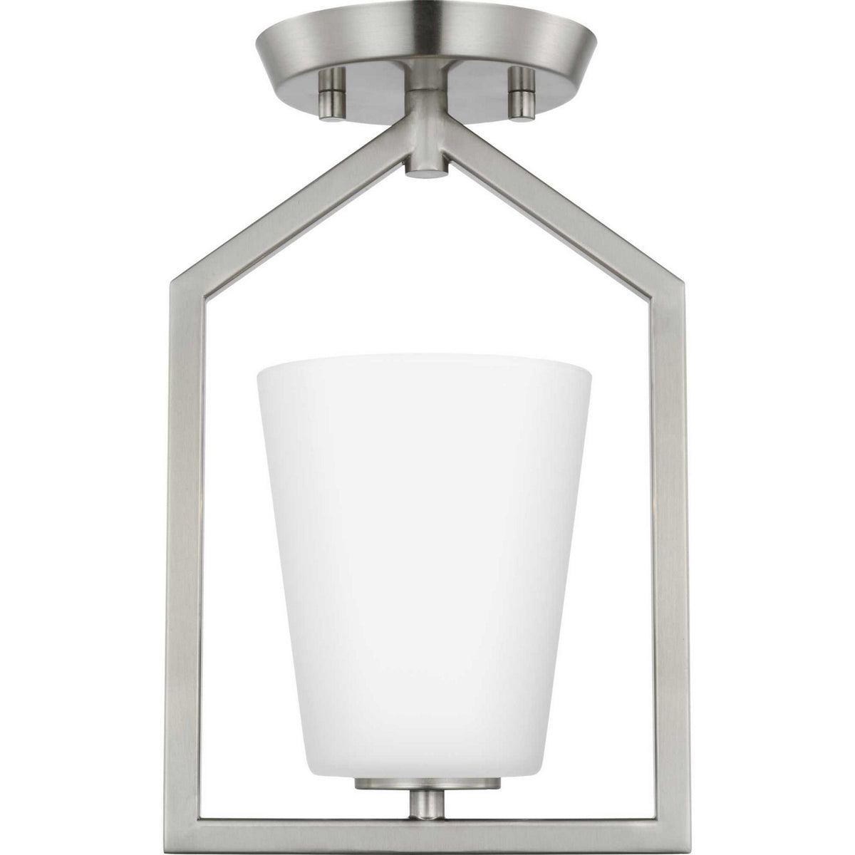 Progress Lighting - P350259-009 - One Light Semi Flush Mount - Vertex - Brushed Nickel