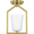 Progress Lighting - P350259-191 - One Light Semi Flush Mount - Vertex - Brushed Gold