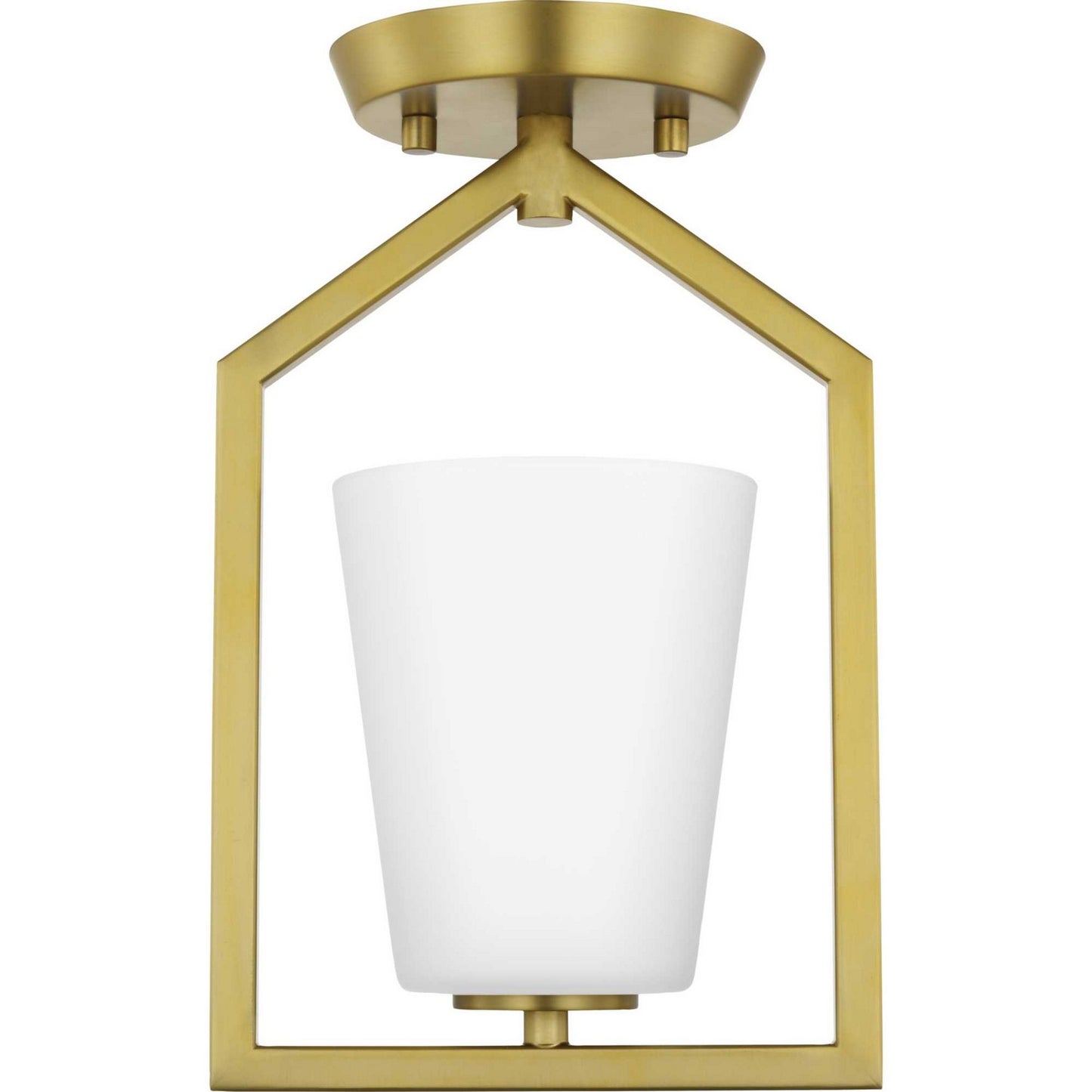 Progress Lighting - P350259-191 - One Light Semi Flush Mount - Vertex - Brushed Gold