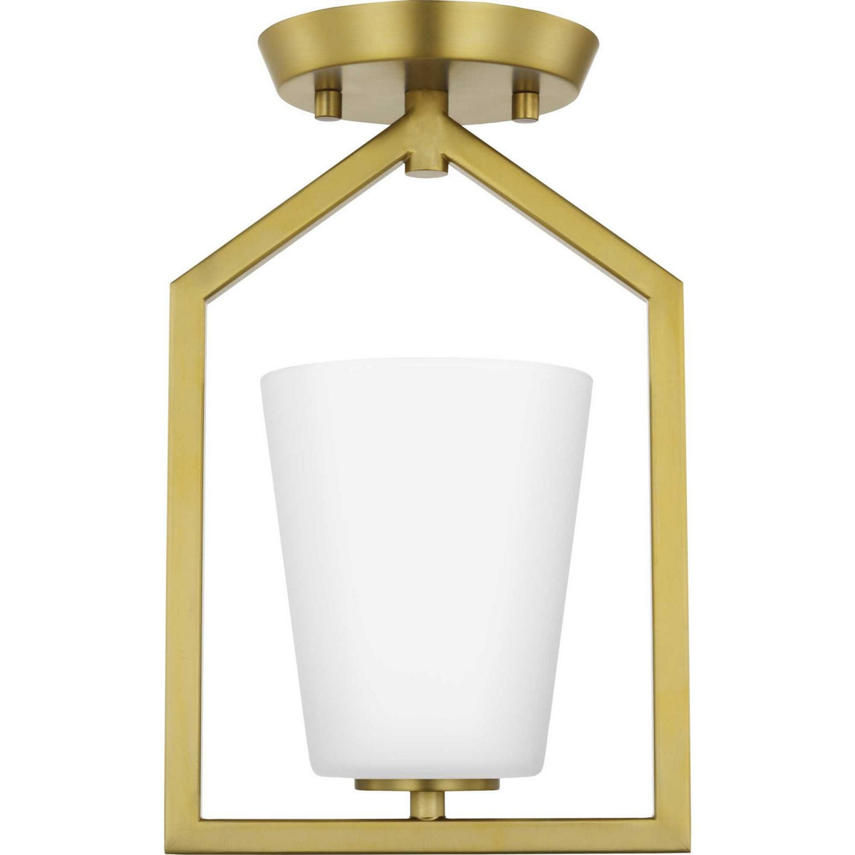 Progress Lighting - P350259-191 - One Light Semi Flush Mount - Vertex - Brushed Gold