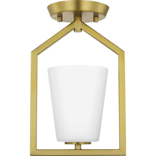 Progress Lighting - P350259-191 - One Light Semi Flush Mount - Vertex - Brushed Gold