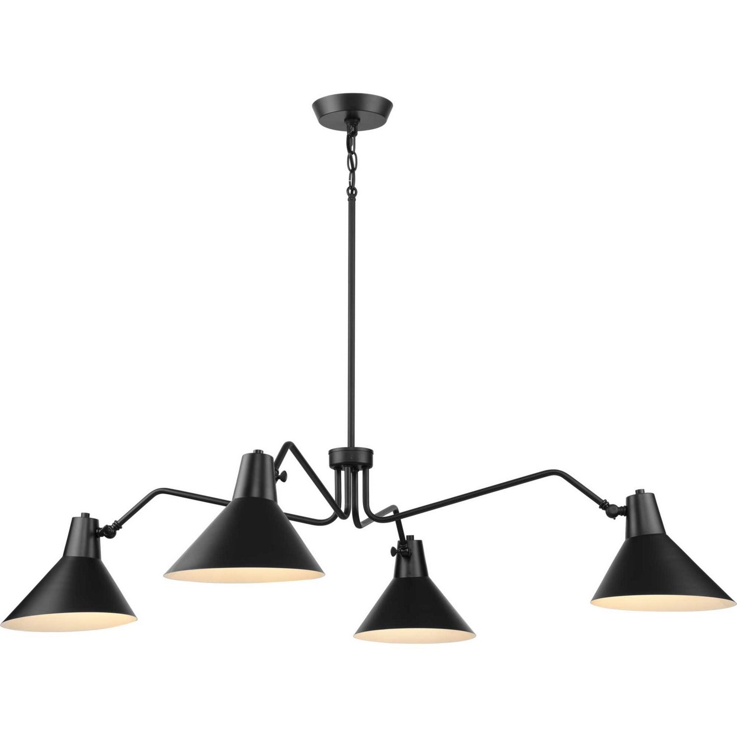 Trimble Four Light Chandelier in Matte Black