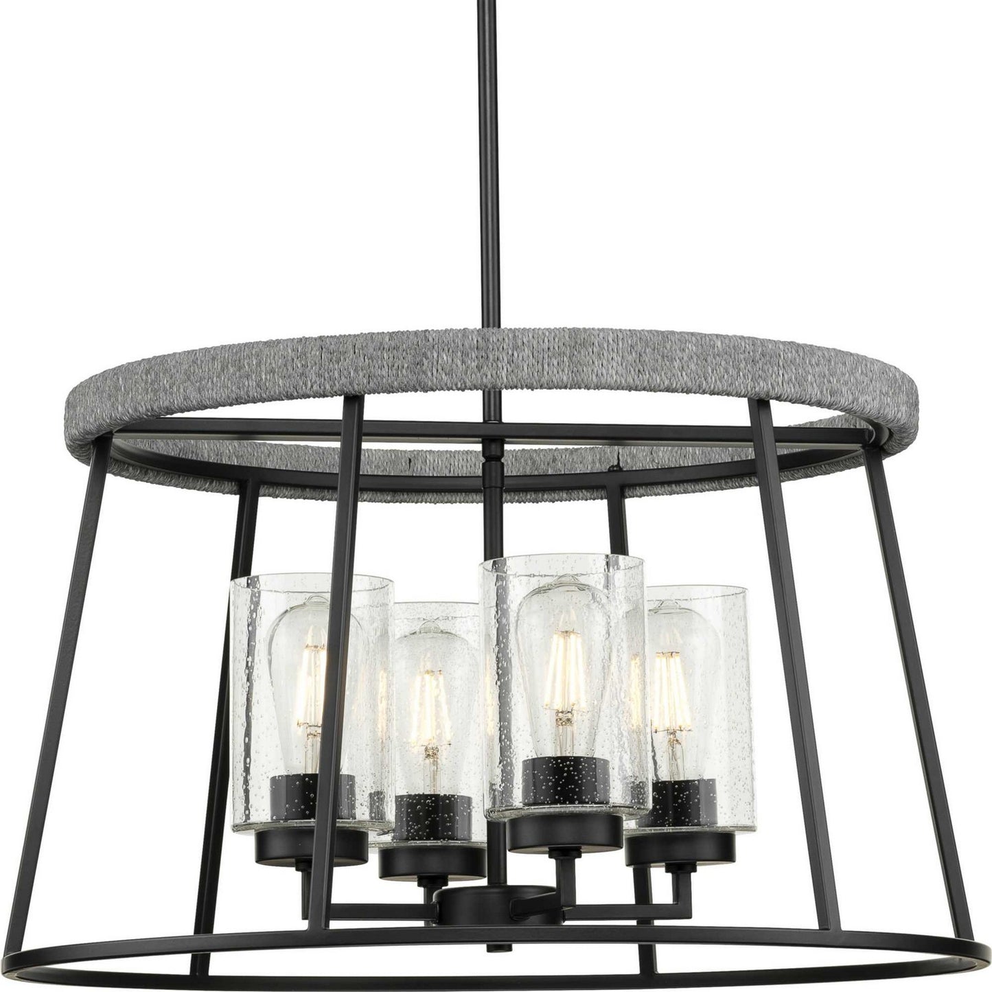 Laramie Four Light Chandelier in Matte Black