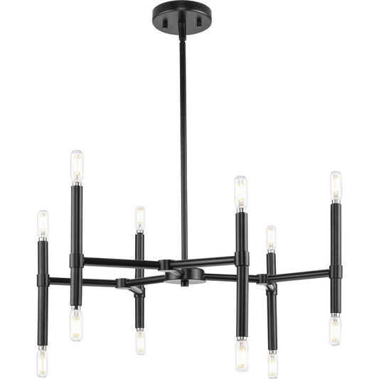 Arya 12 Light Chandelier in Matte Black