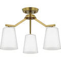 Progress Lighting - P400342-191 - Three Light Chandelier Conv - Vertex - Brushed Gold