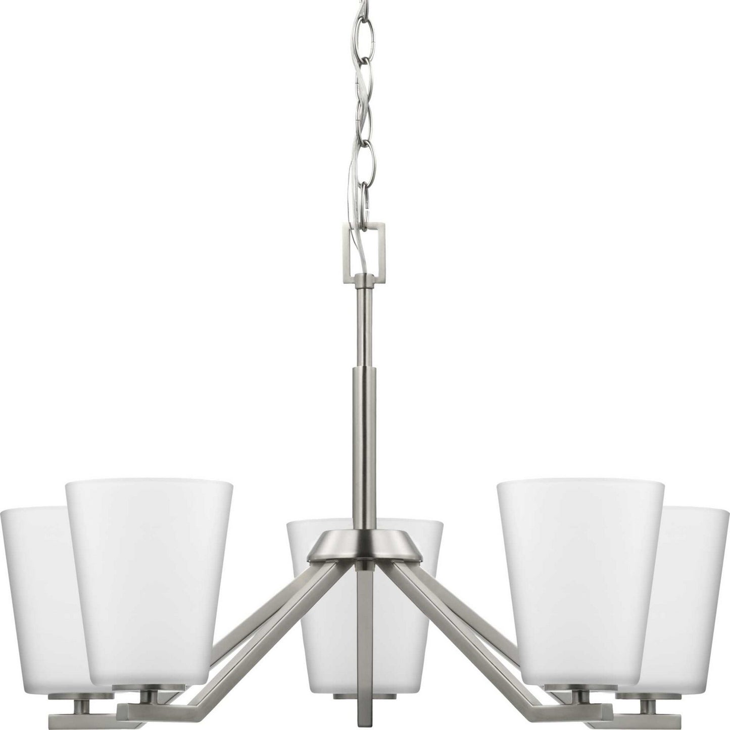 Progress Lighting - P400343-009 - Five Light Chandelier - Vertex - Brushed Nickel